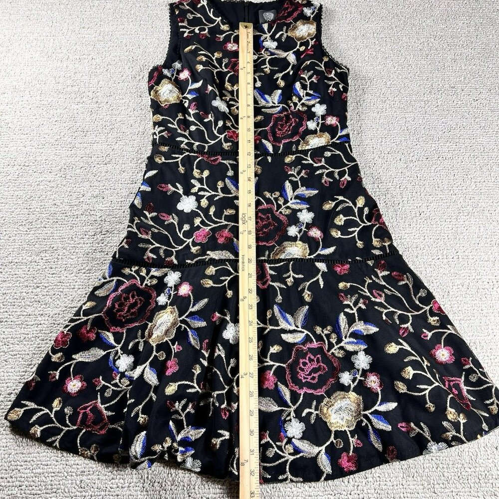 Vince Camuto Sleeveless Colorful Floral Dress Black Women’s Size 4 - Picture 4 of 16